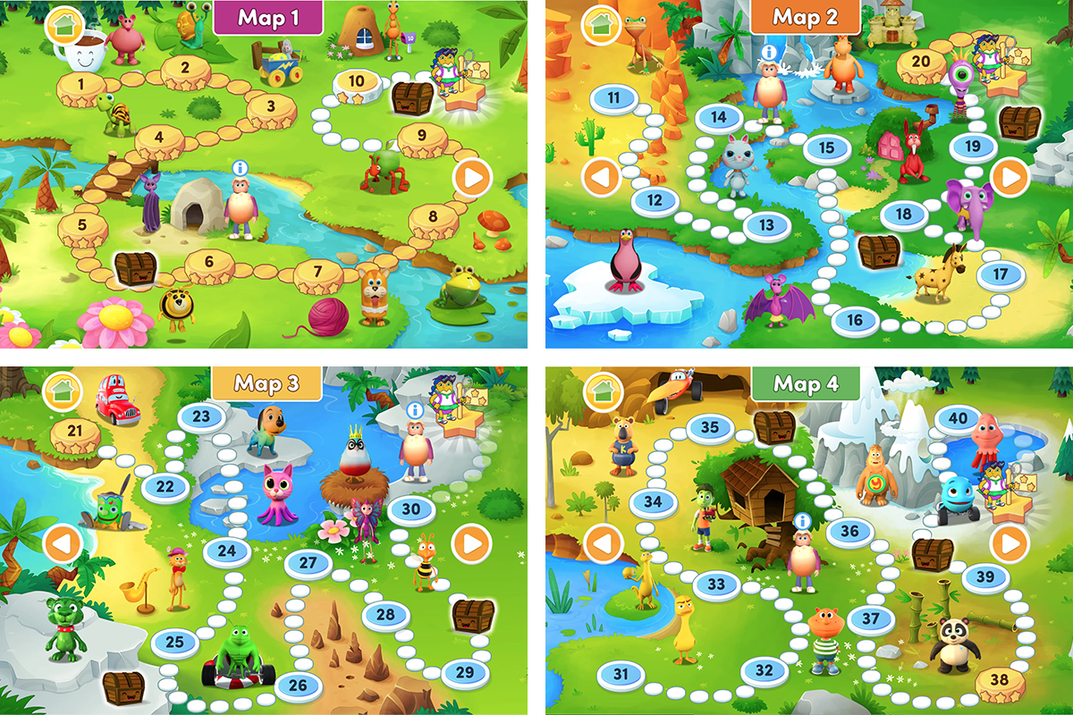 ABC Reading Eggs Maps 1 to 4